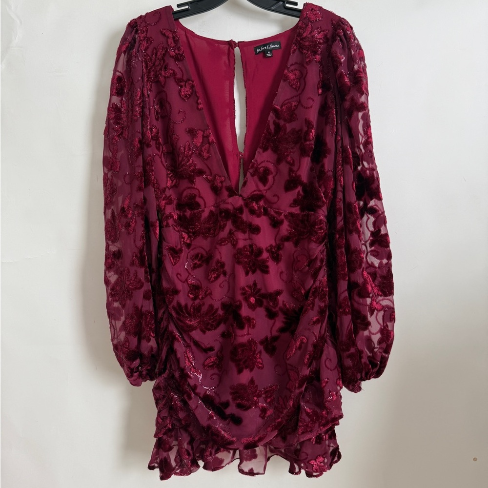 For Love And Lemons Red Floral Mini Dress - Picture 2 of 4